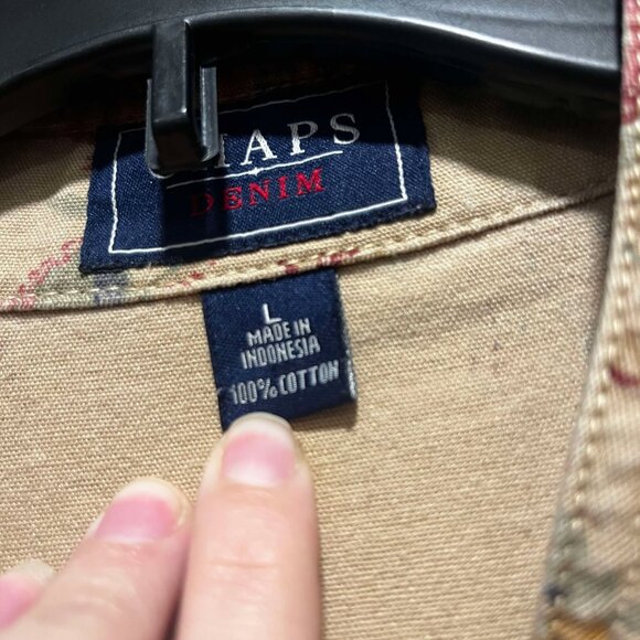 *SOLD* Chaps Floral 100% Cotton Denim Jacket - Picture 3 of 3